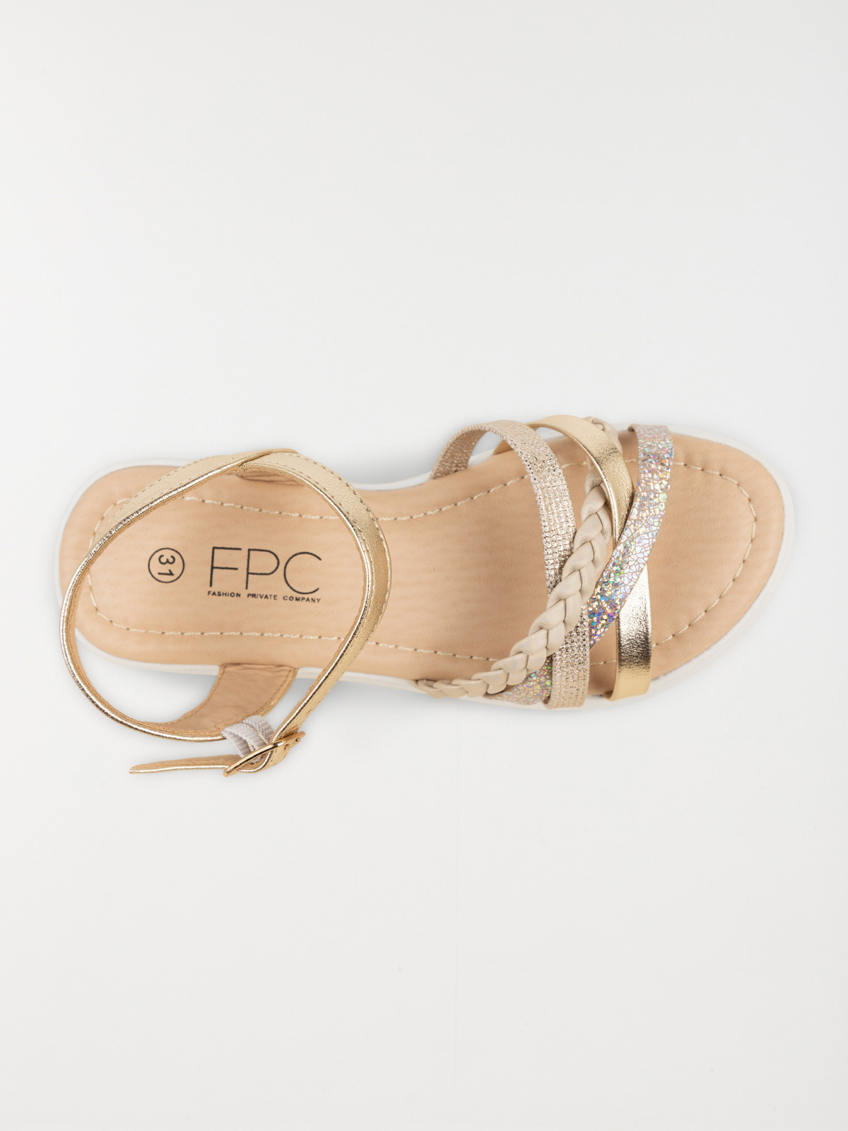 Sandales dorées fille plateforme (31-36)
