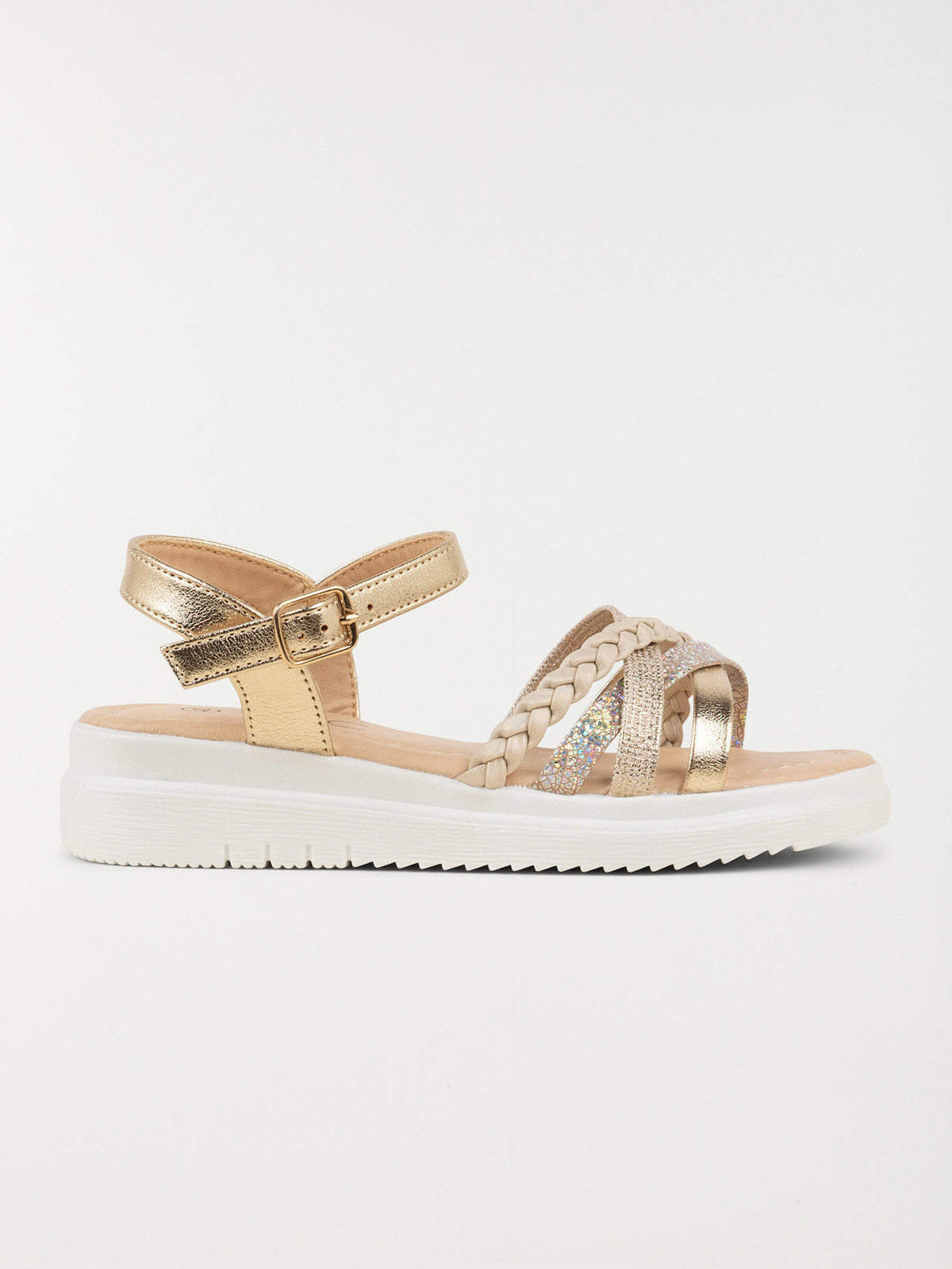 Sandales dorées fille plateforme (31-36)
