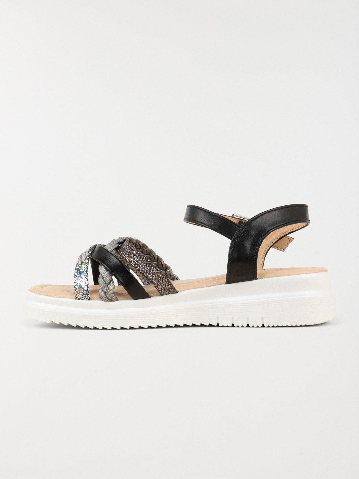 Sandales noires fille plateforme (31-36)