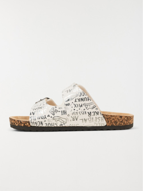 Sandale blanche imprimée...