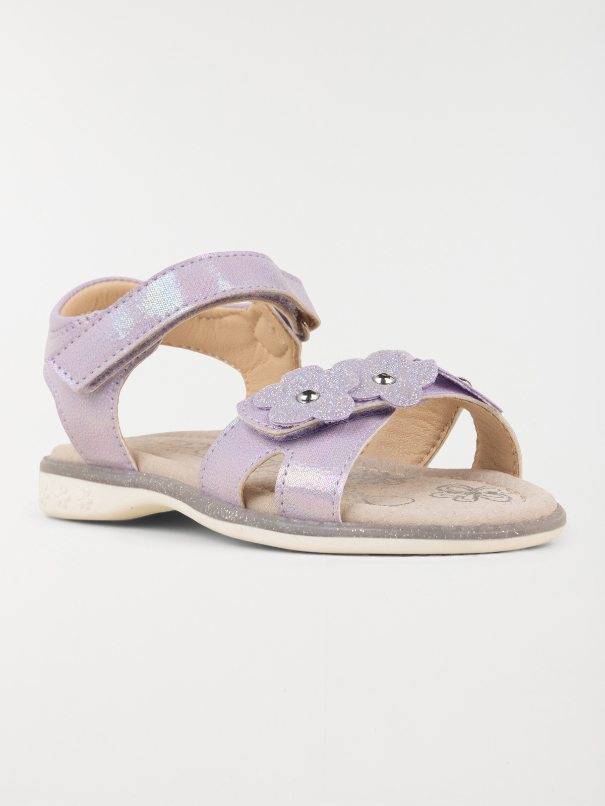 Sandales lilas fleurs fille (24-30)