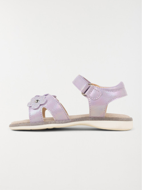 Sandales lilas fleurs fille...
