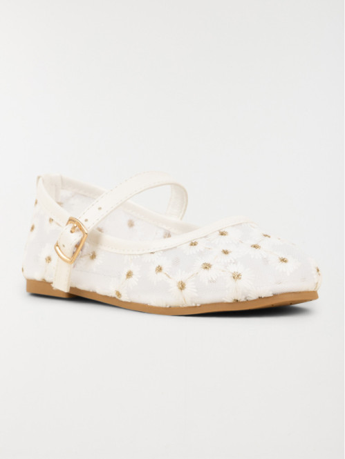 Ballerines fleurs brodées...