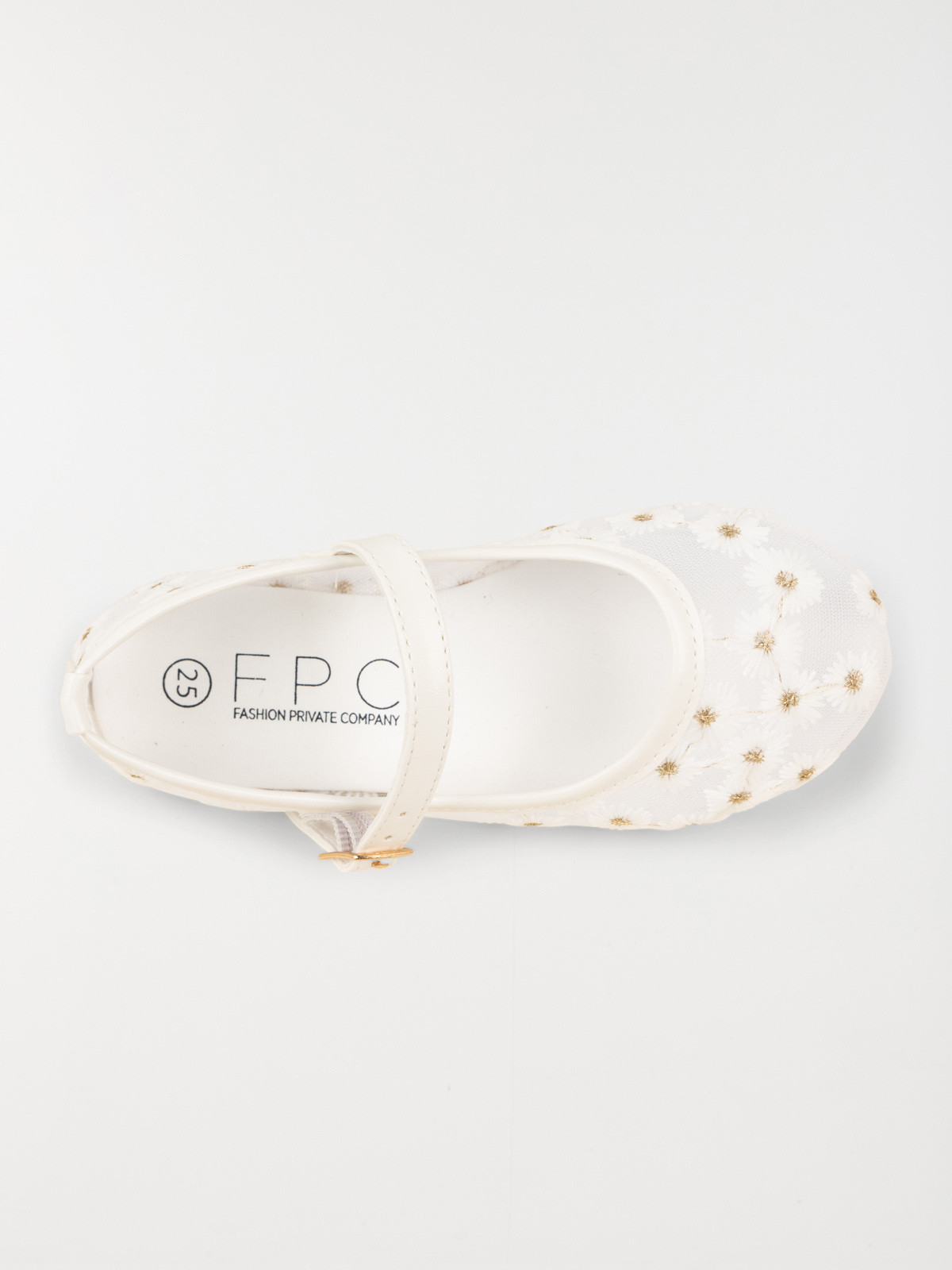 Ballerines fleurs brodées fille (24-30) Ballerines fleurs brodées fille (24-30)