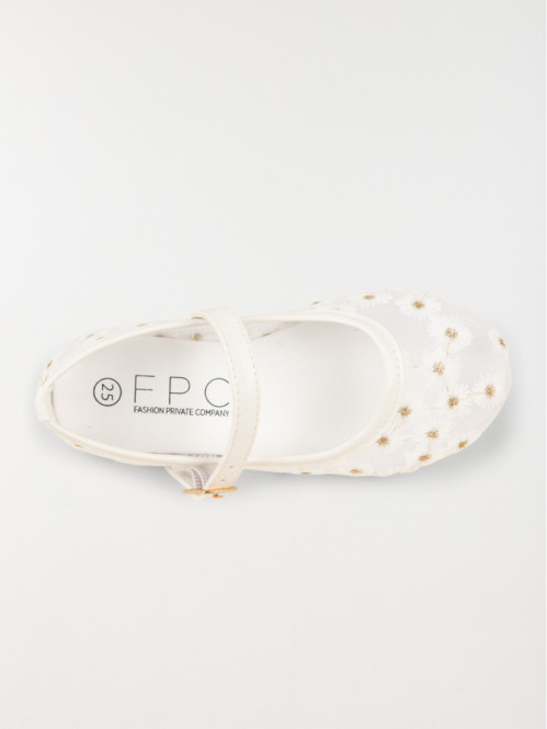 Ballerines fleurs brodées...