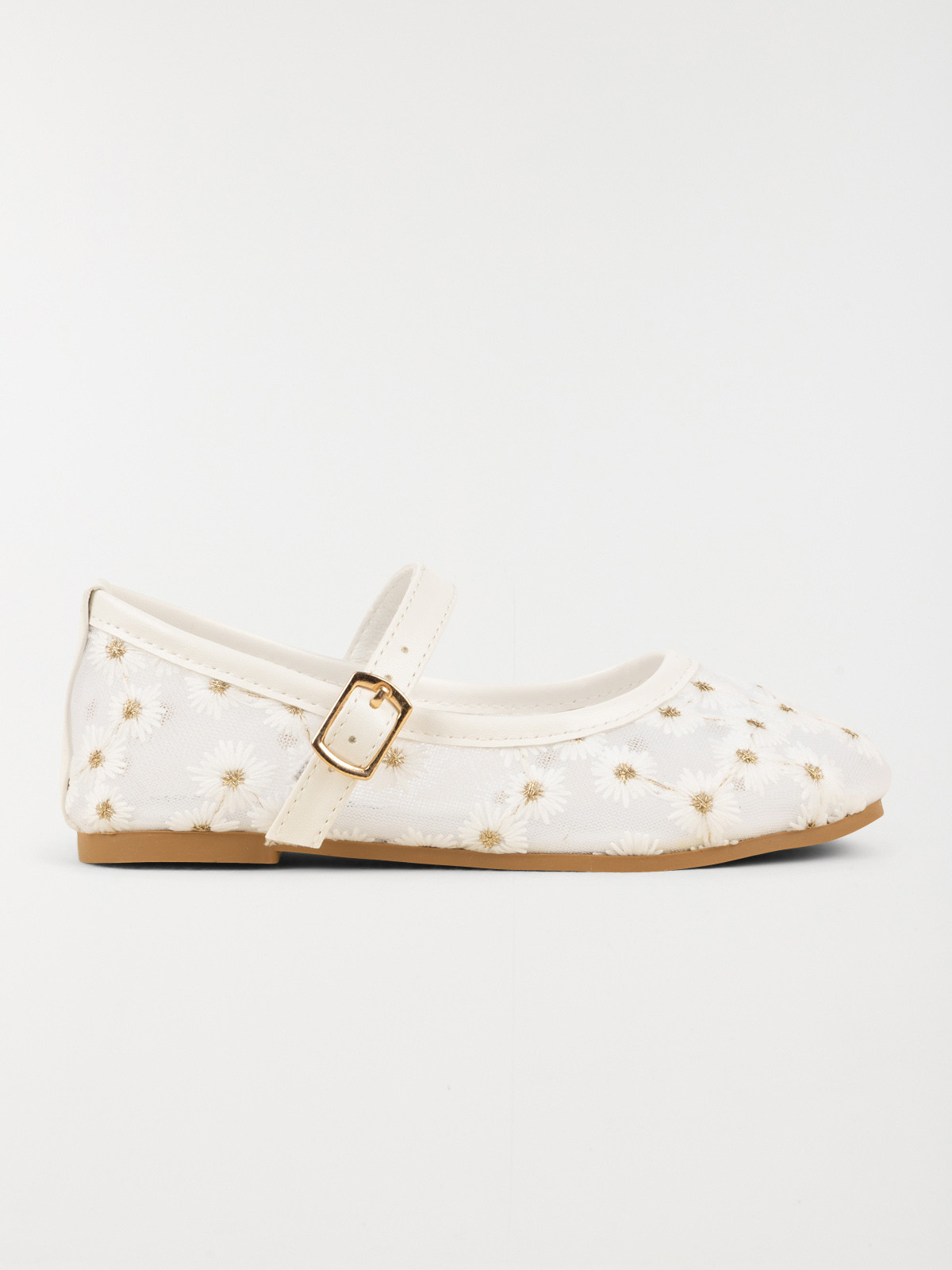 Ballerines fleurs brodées fille (24-30) Ballerines fleurs brodées fille (24-30)