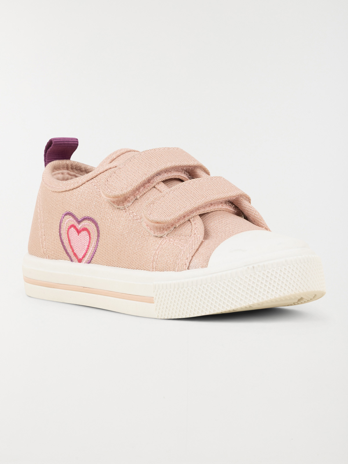 Tennis toile coeurs fille (24-30)