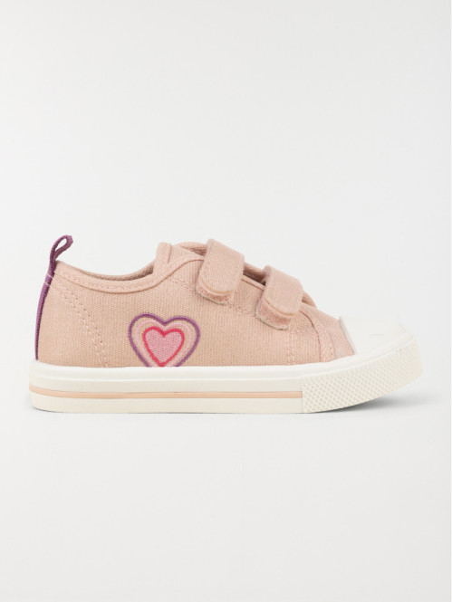 Tennis toile coeurs fille...