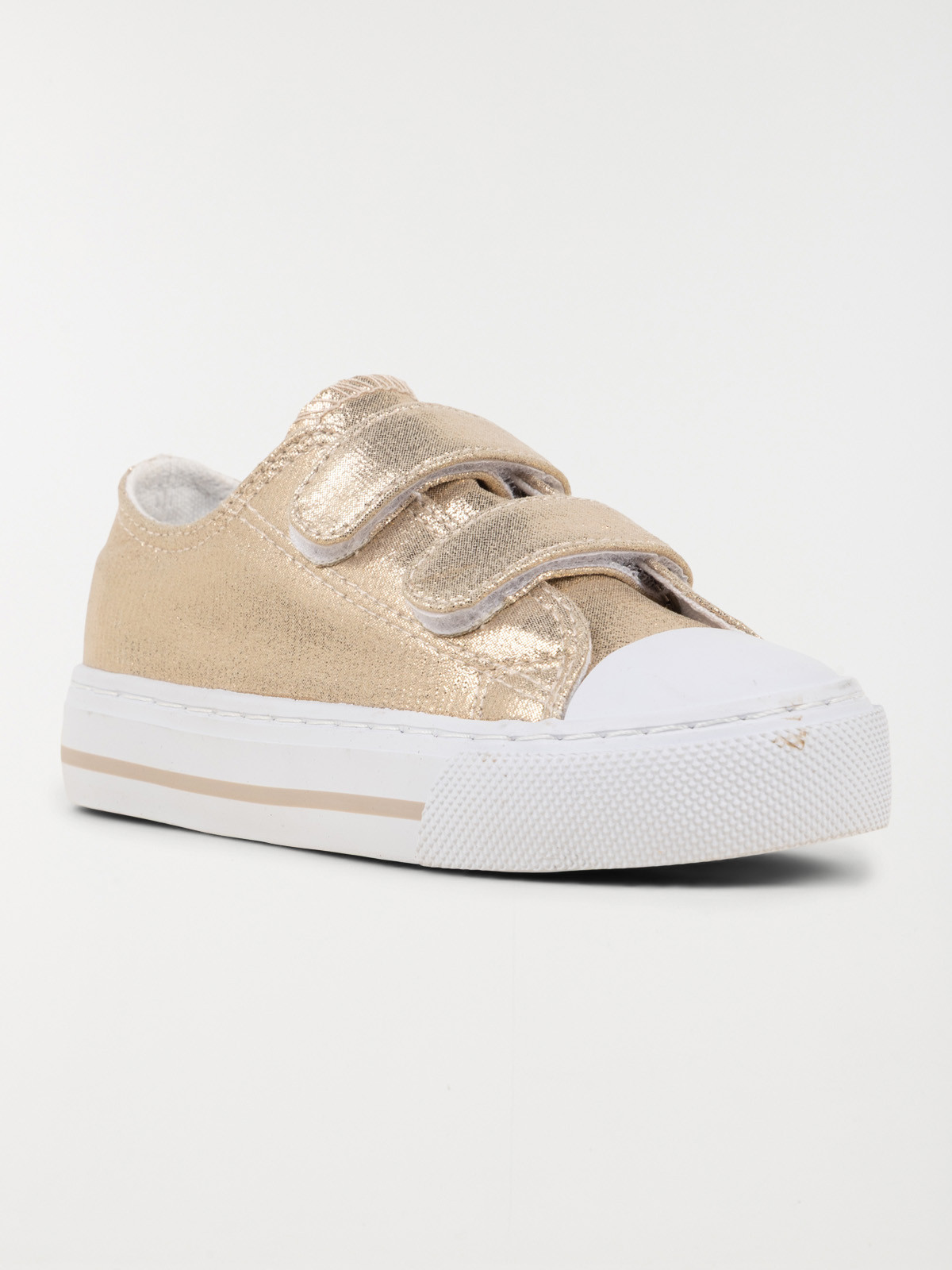 Tennis toile couleur dorée fille (24-30)