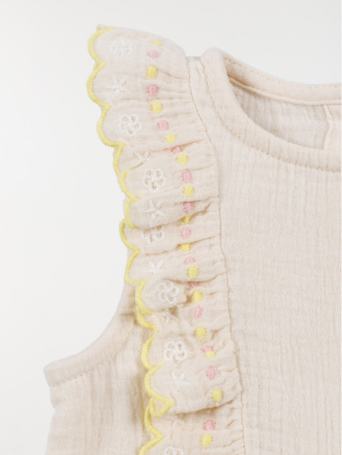 Combinaison broderies fille...