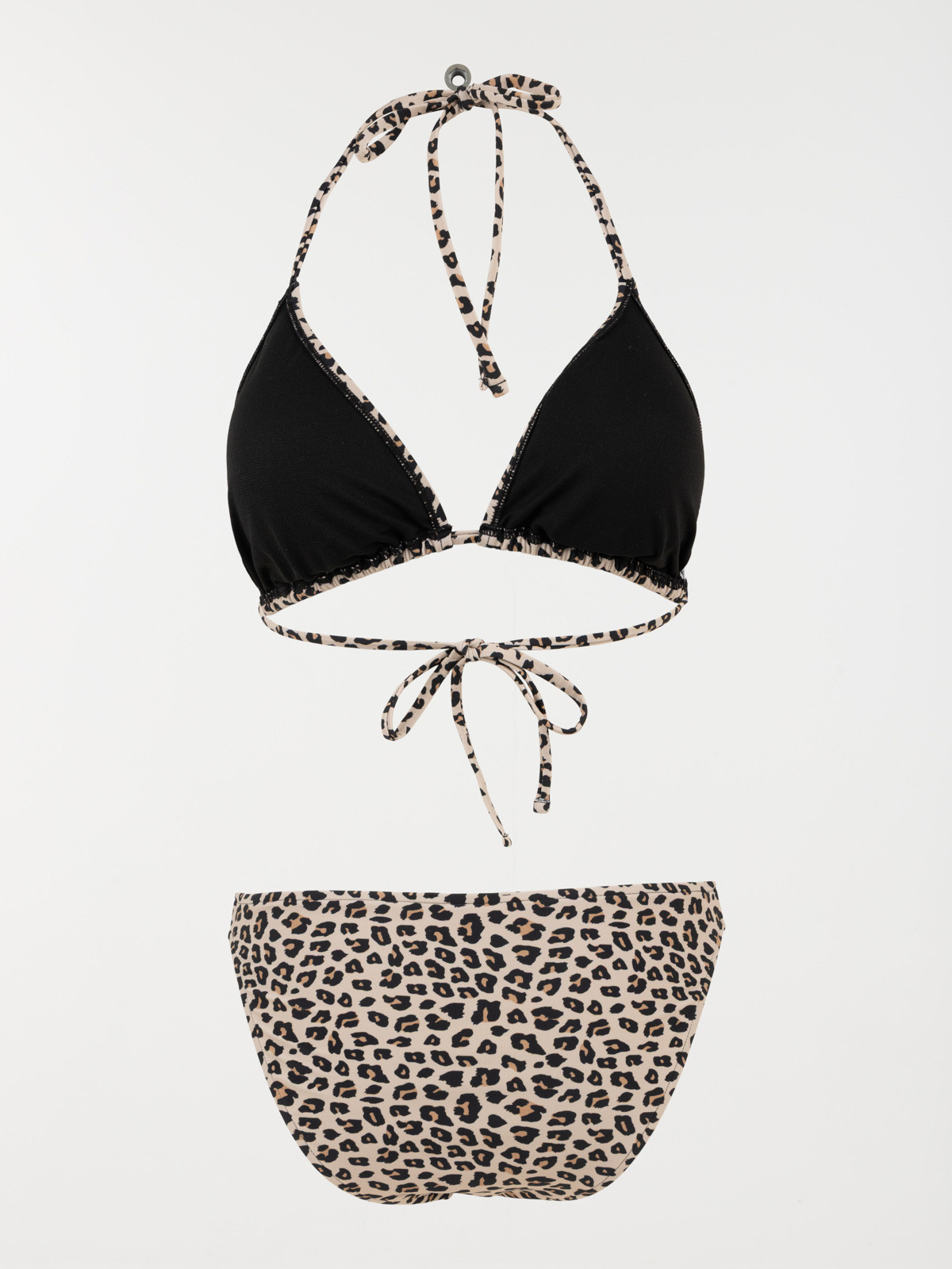 Maillot de bain 2 pièces léopard femme