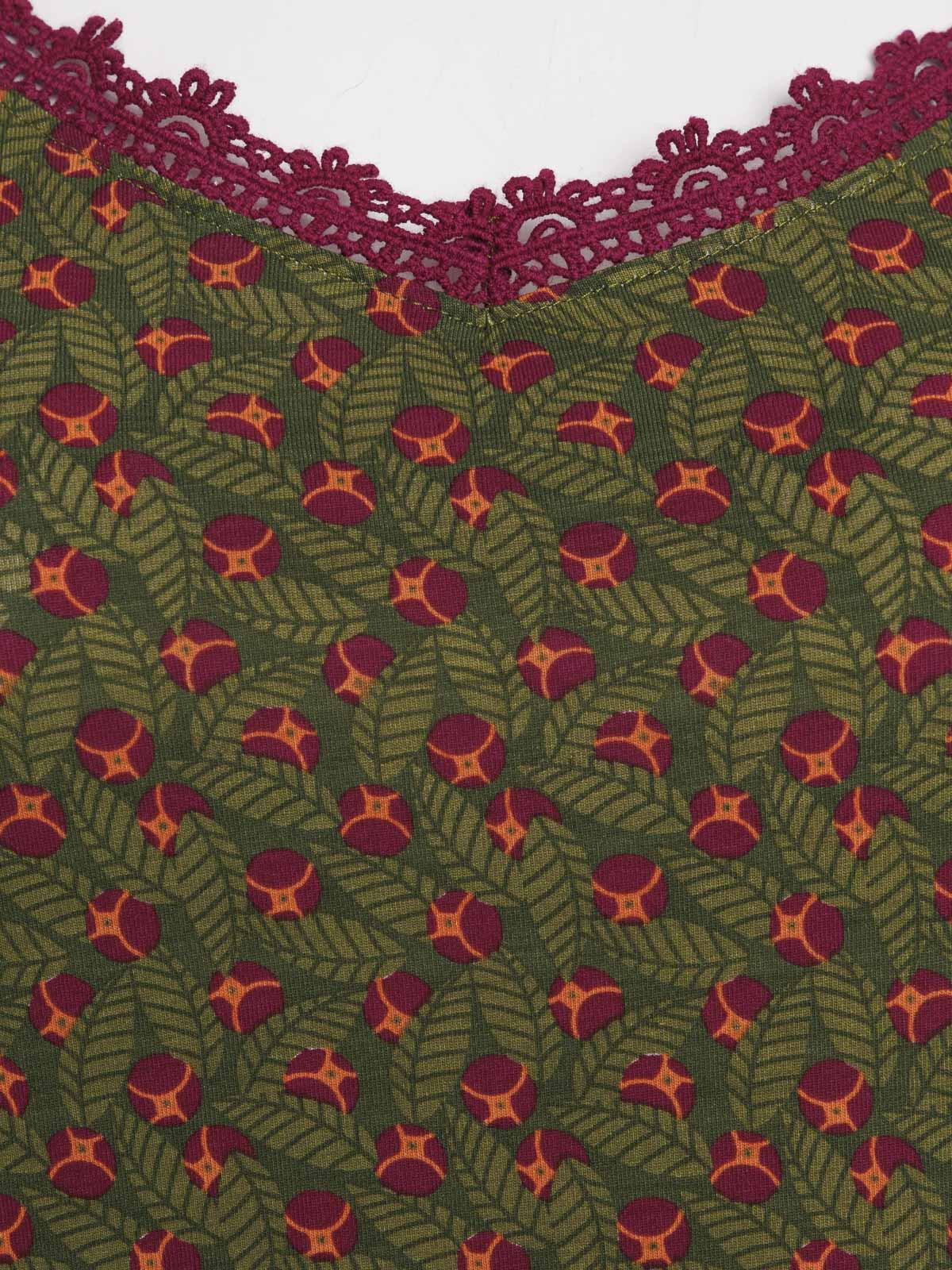 Nuisette imprimée grande taille femme