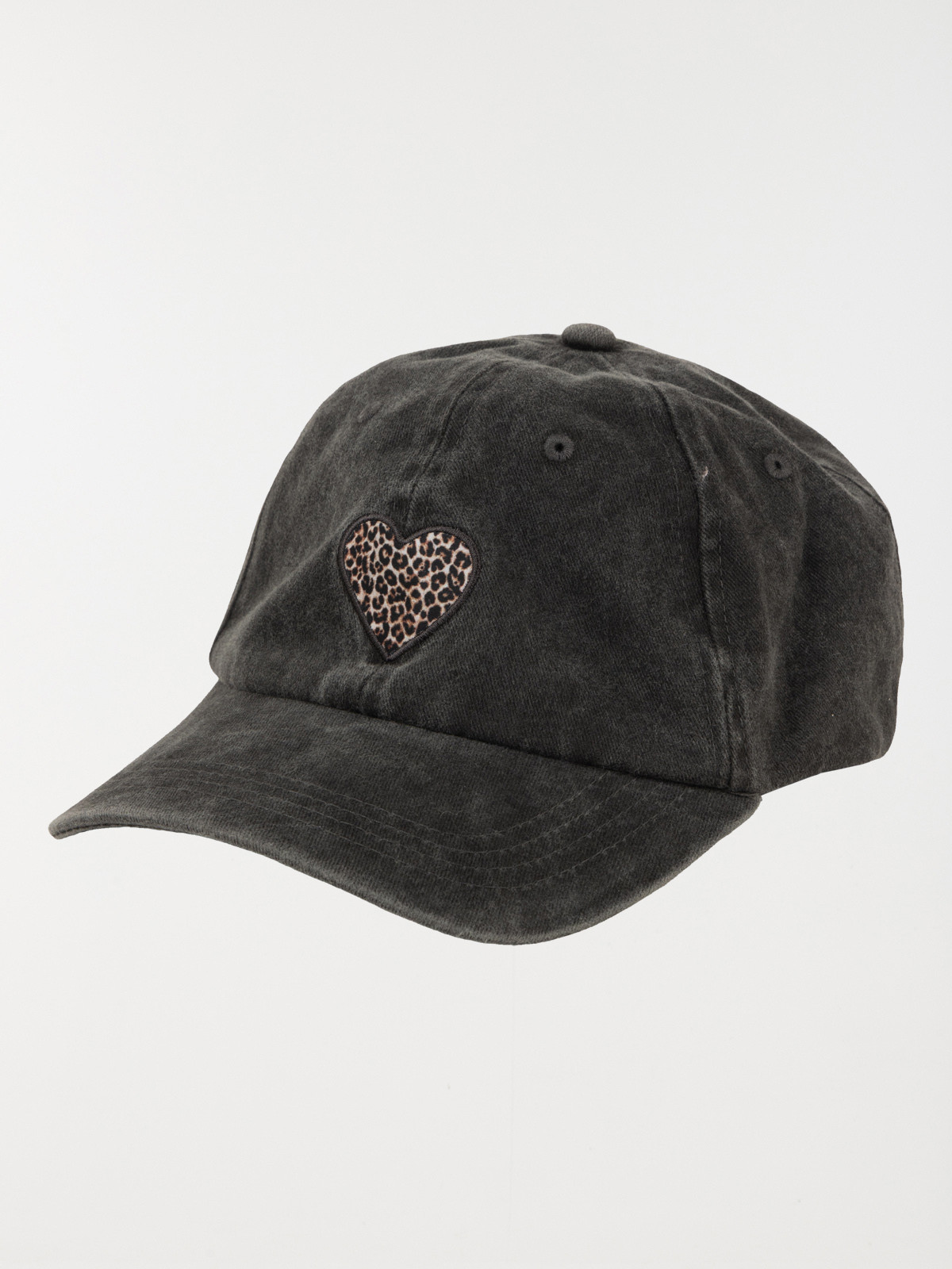 Casquette coeur léopard femme