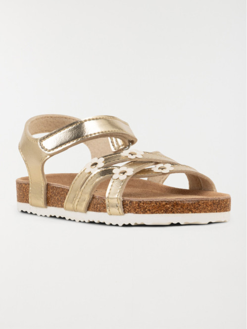 Sandales dorées fleurs...