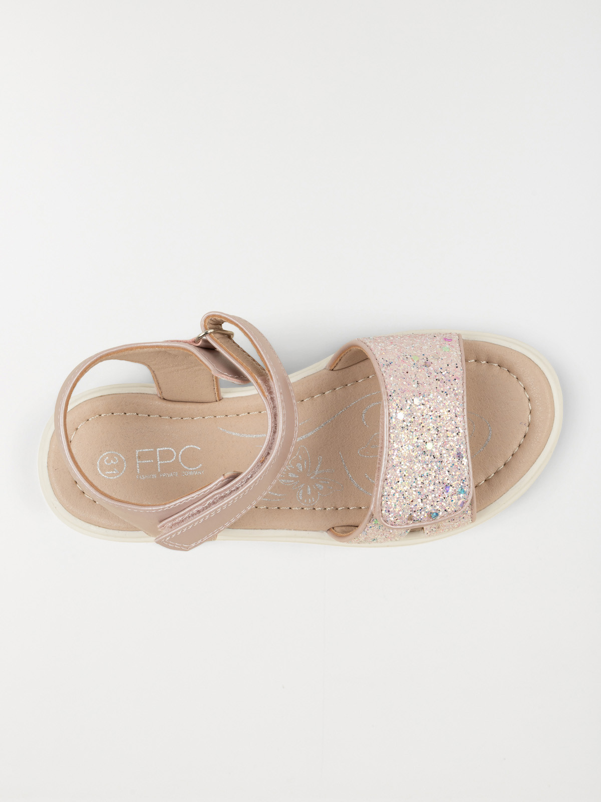 Sandales roses pailletées fille (25-30)