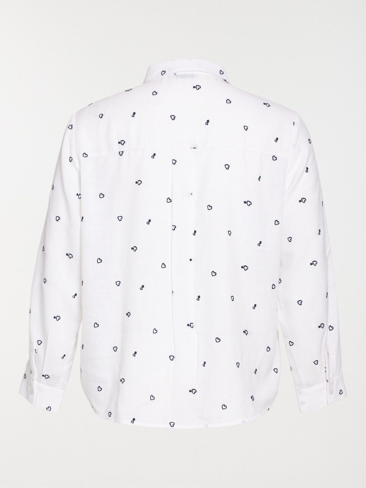 Chemise coeur brodé grande taille femme