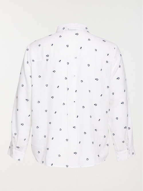 Chemise coeur brodé grande...