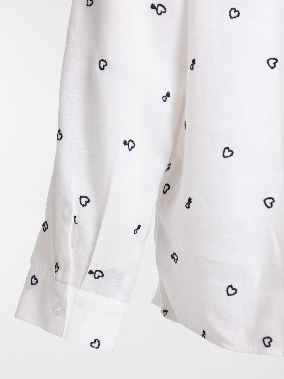 Chemise coeur brodé grande taille femme