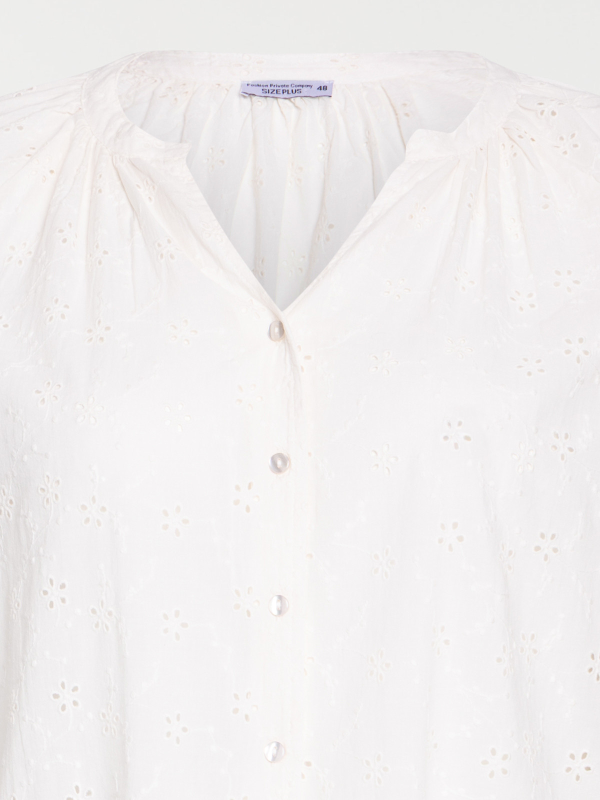 Chemise brodée grande taille femme