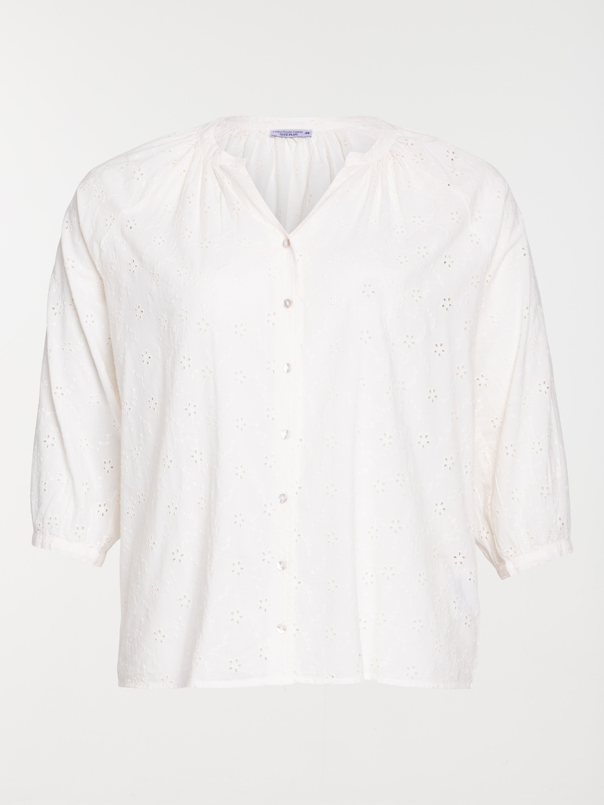Chemise brodée grande taille femme