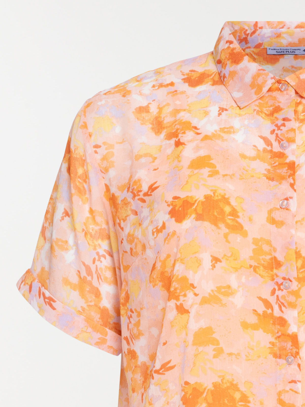 Chemise voile fleuri grande taille femme