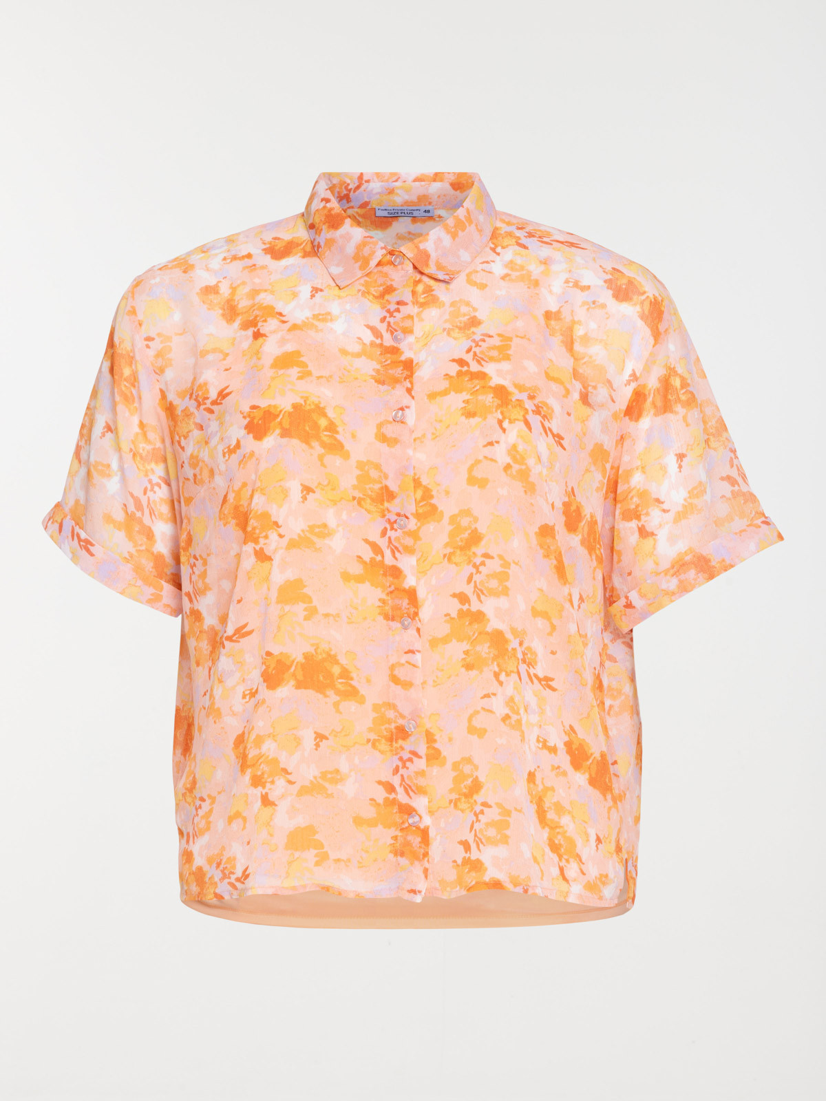 Chemise voile fleuri grande taille femme