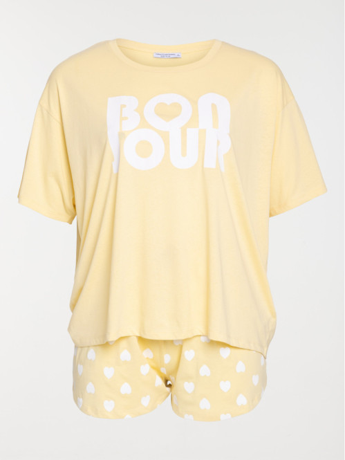 Pyjashort bonjour grande taille femme Pyjashort bonjour grande taille femme