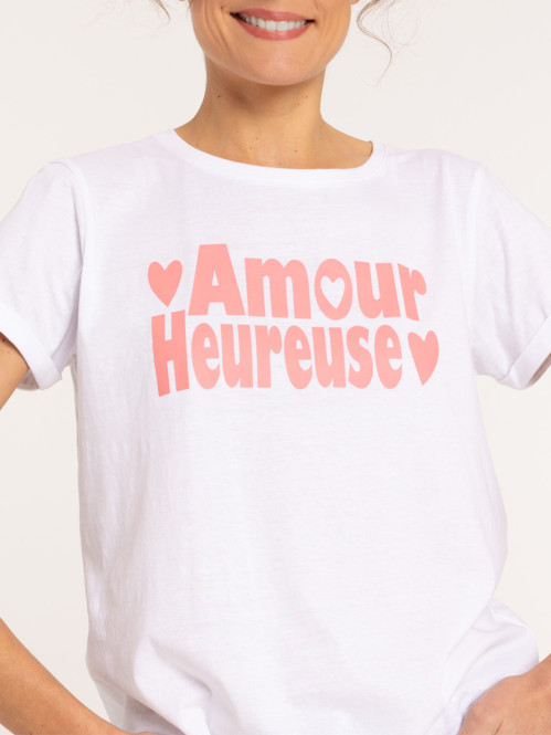 T-shirt amour heureuse femme