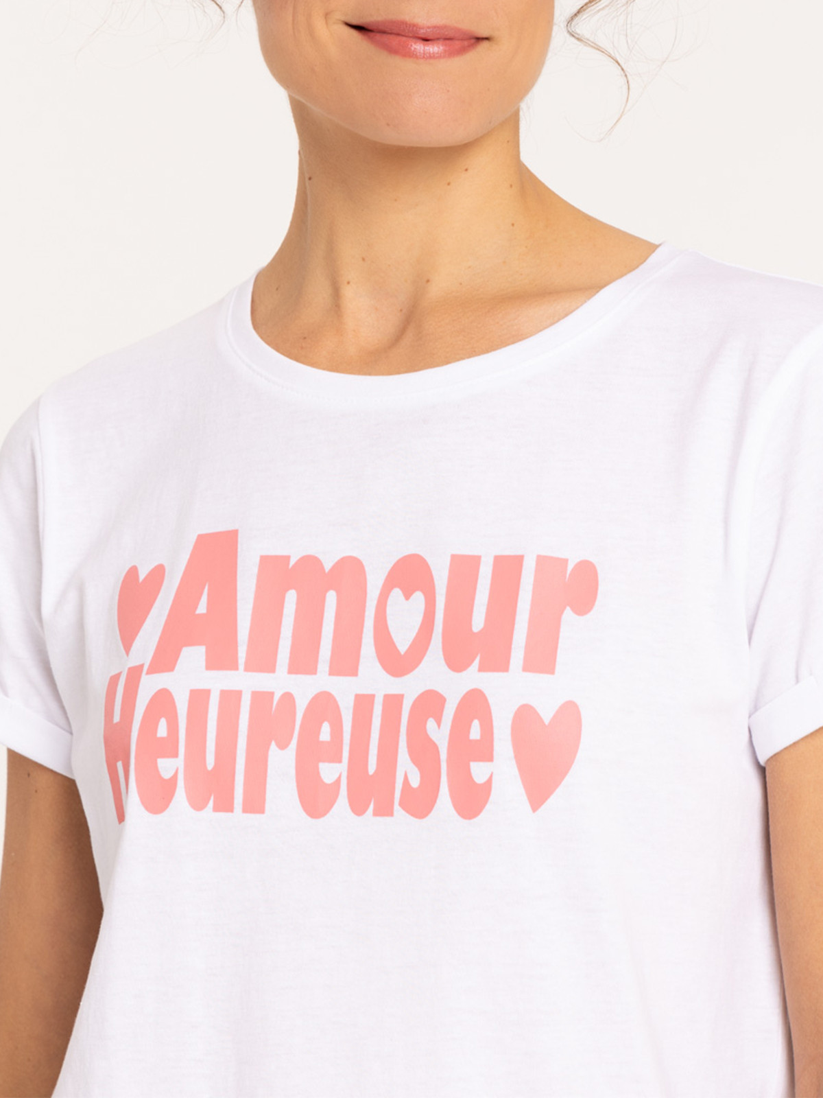 T-shirt amour heureuse femme
