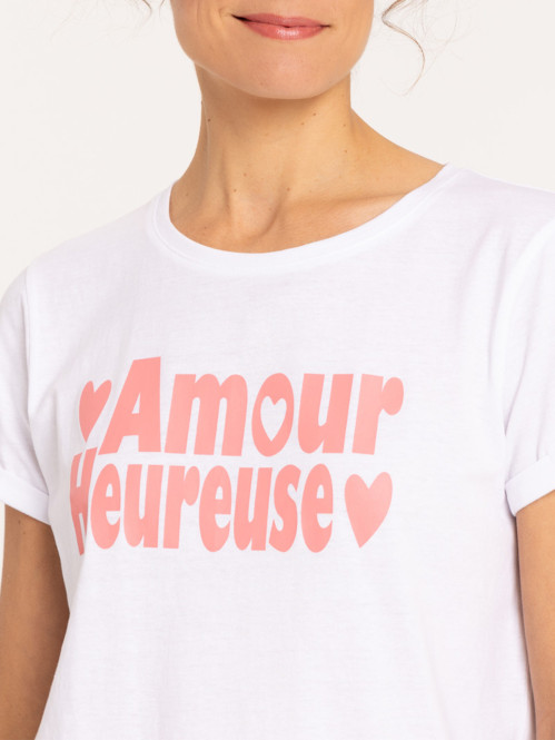 T-shirt amour heureuse femme