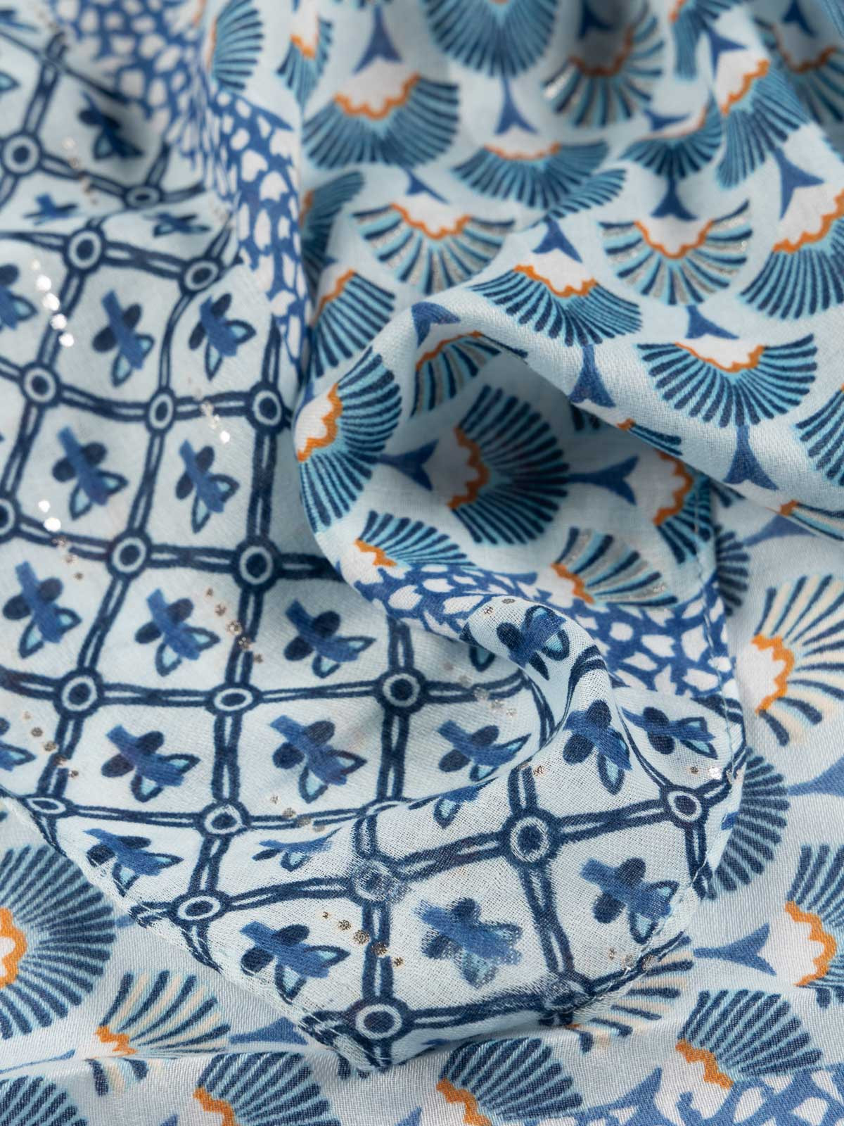 Foulard imprimé wax femme canard vif