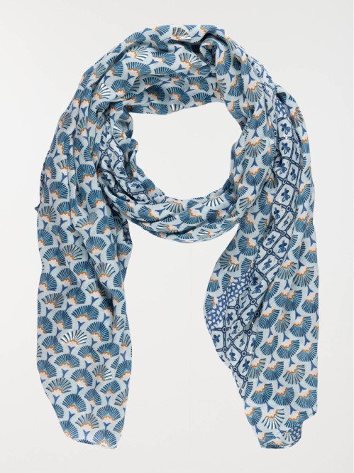 Foulard imprimé wax femme canard vif
