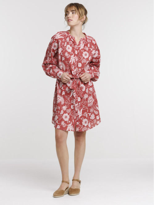 Robe chemise imprimée...