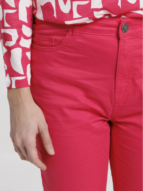 Pantacourt skinny rose fiesta femme Pantacourt skinny rose fiesta femme