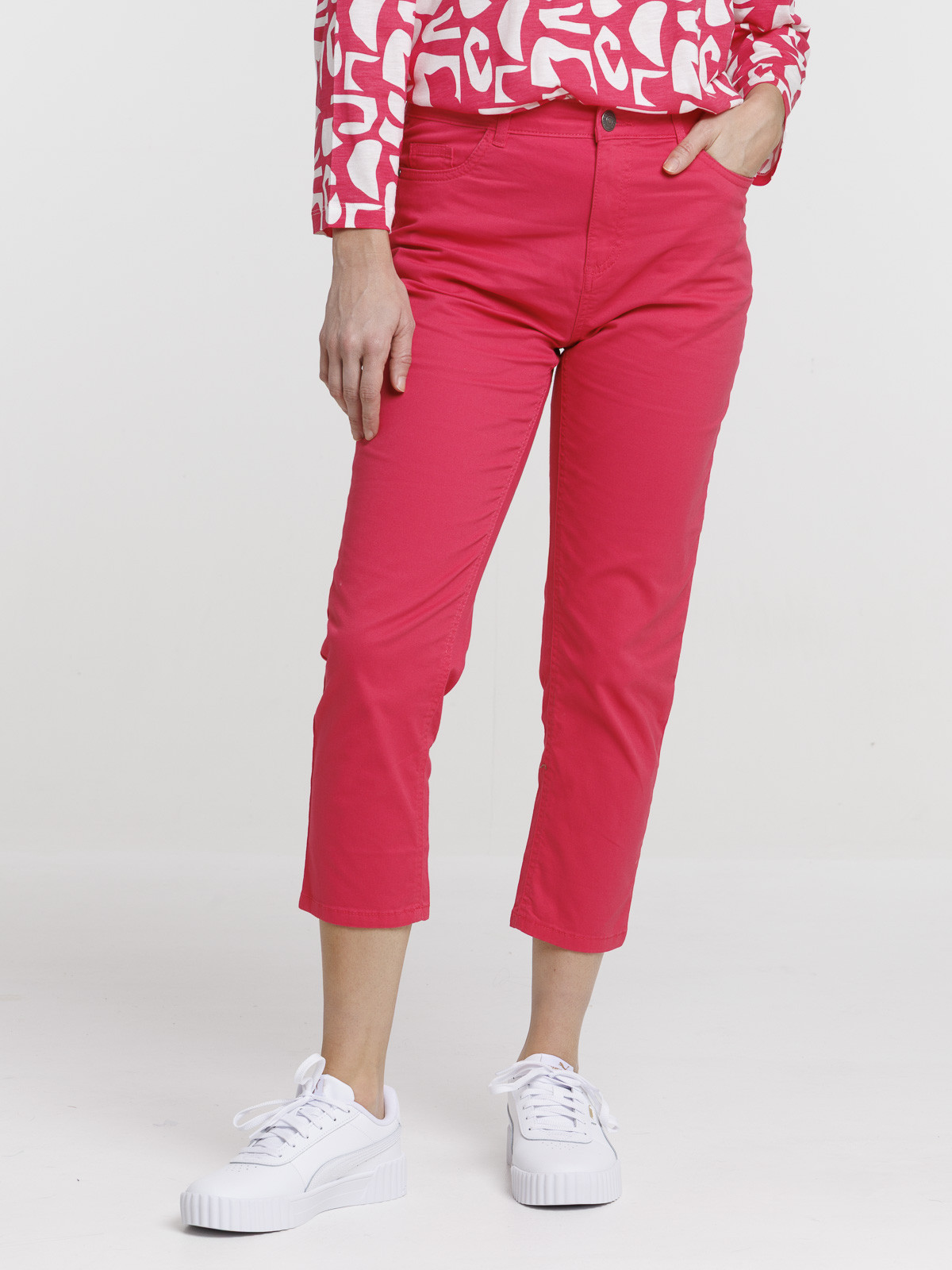 Pantacourt skinny rose fiesta femme Pantacourt skinny rose fiesta femme