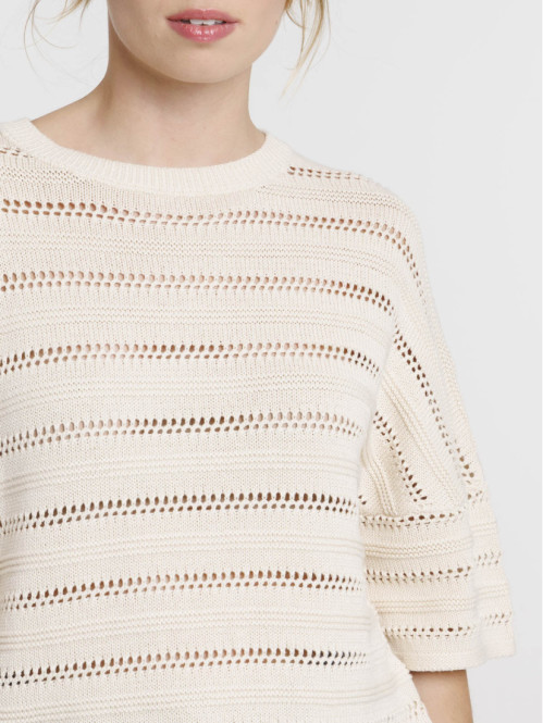 Pull maille ajourée femme
