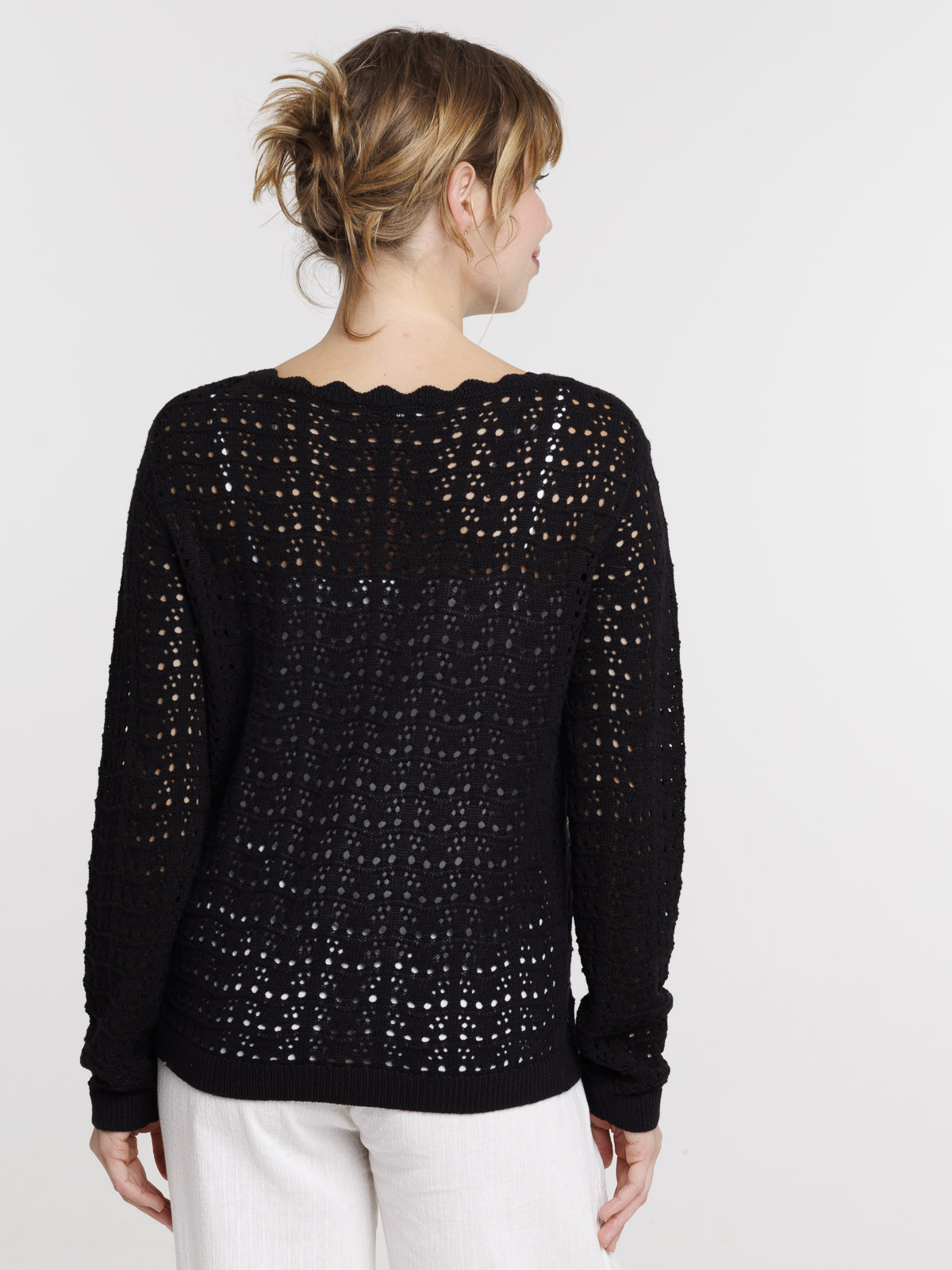 Gilet noir à nouer femme Gilet noir à nouer femme