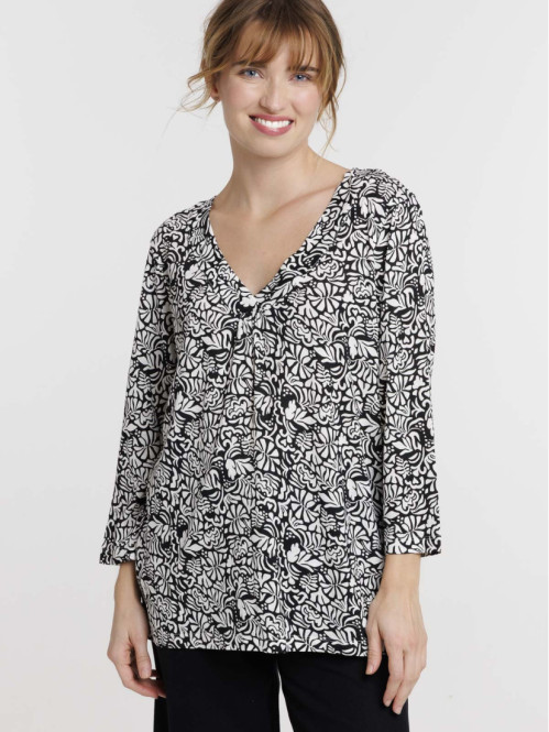 T-shirt noir imprimé...