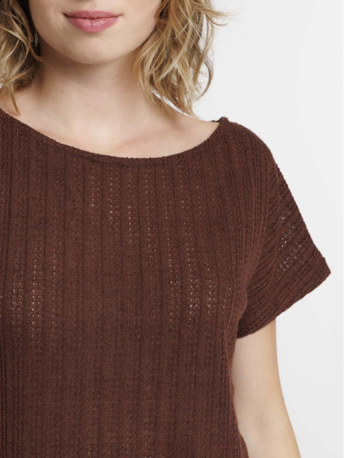 T-shirt maille ajourée femme