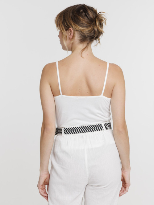 Débardeur col V dentelle...