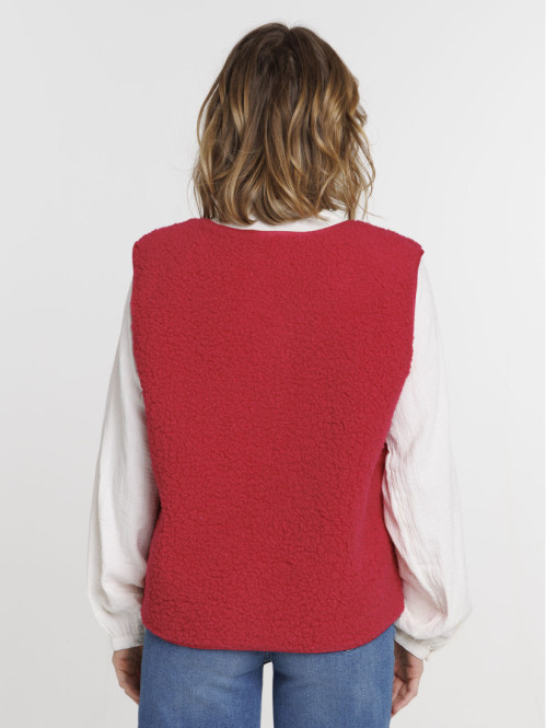 Gilet sans manches rose...