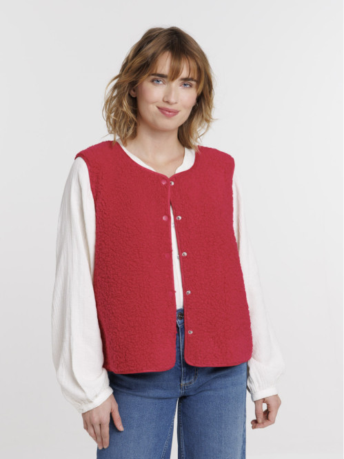 Gilet sans manches rose...