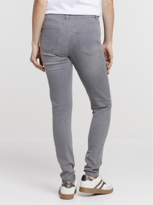 Jean skinny basique gris femme