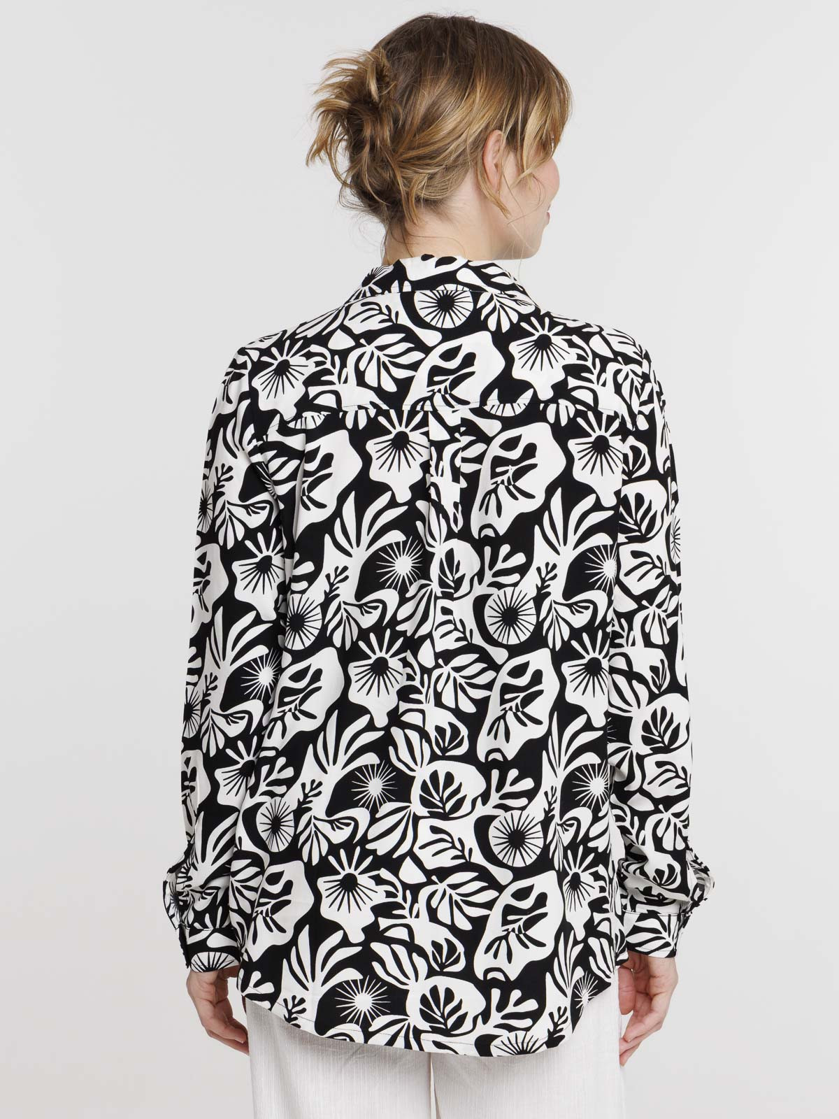 Blouse florale manches longues femme