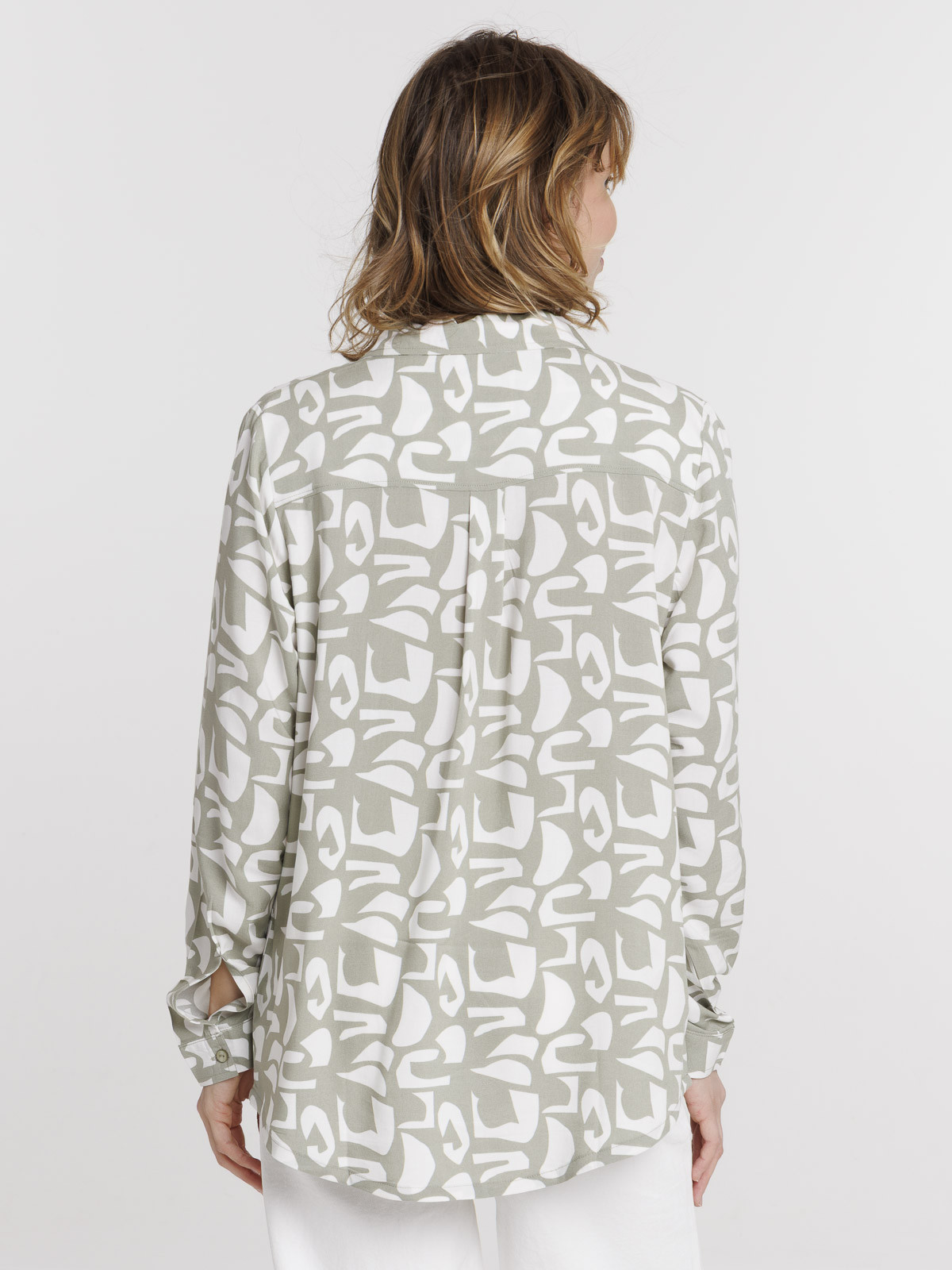 Blouse imprimée manches longues femme