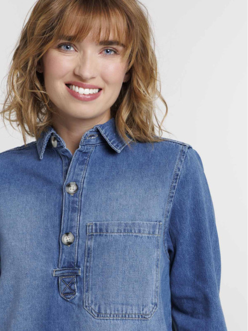 Blouse manches longues jean...