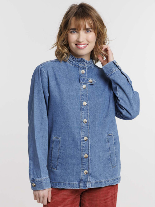 Veste jean femme double stone
