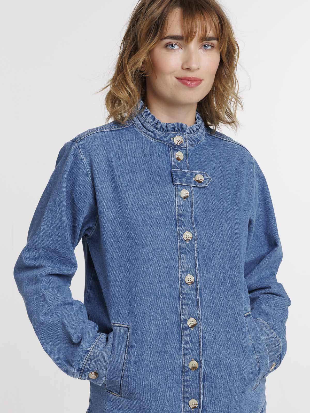 Veste jean femme double stone