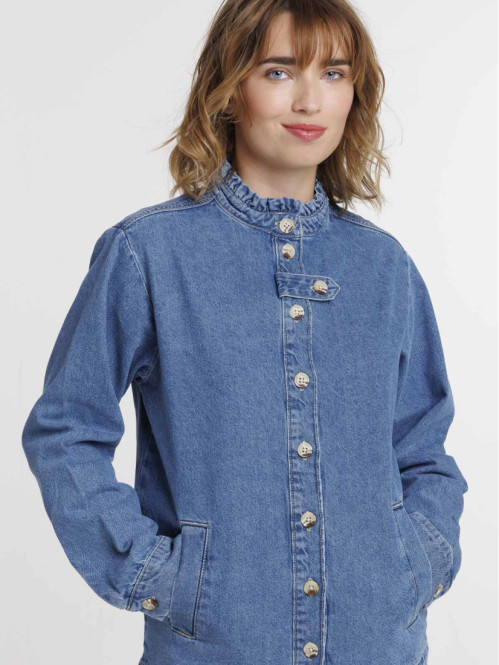 Veste jean femme double stone