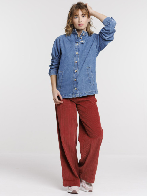 Veste jean femme double stone